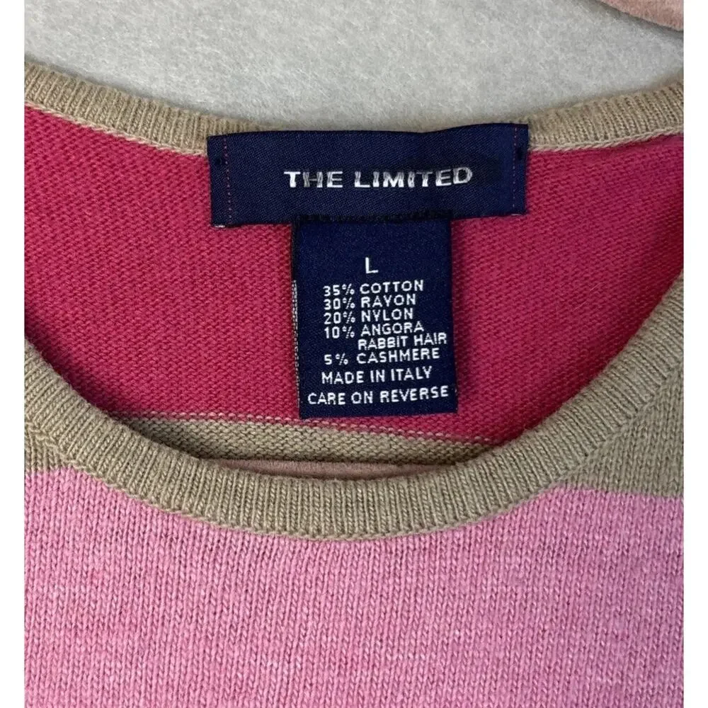 Vintage The Limited Sweater Vest Womens Lg Angora Cashmere Cottage‎ Preppy 90s